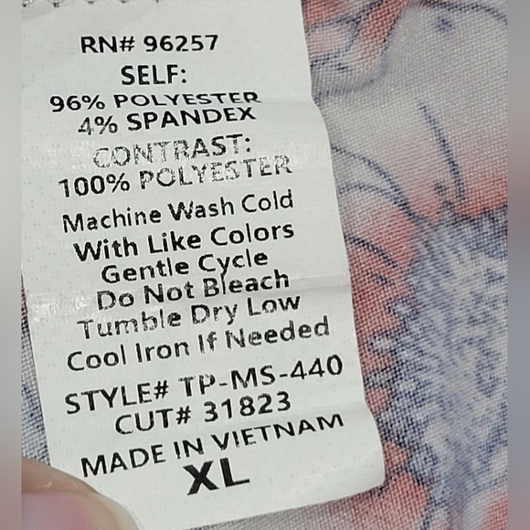 XL Multicolor Floral V Neck Drawstring Waist String Tie Long Sleeve Blouse - Picture 8 of 9